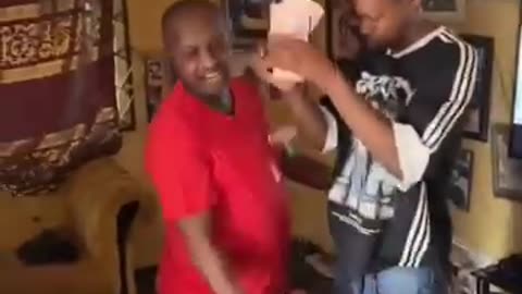 Man sprays dad money