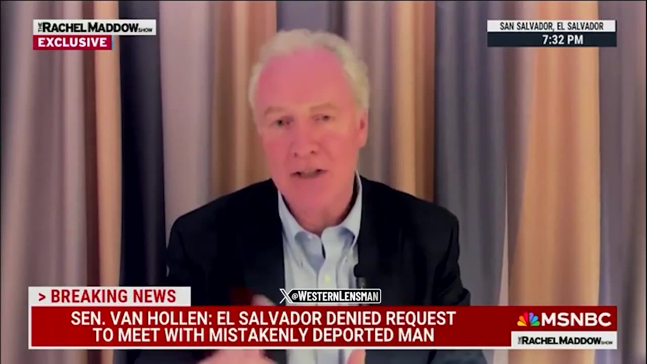 Sen Van Hollen reports from his El Salvador hotel room that more Democrats