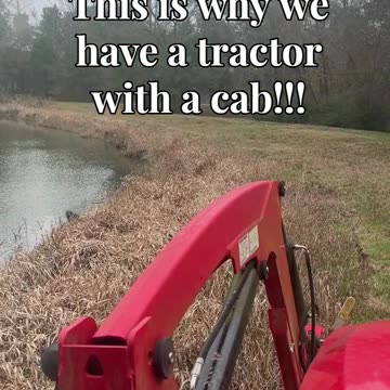 This is why we have a tractor with a cab!!!