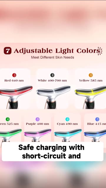 Facial Massager, 7 Colors Red Light Therapy for Face and Neck, Face Lift