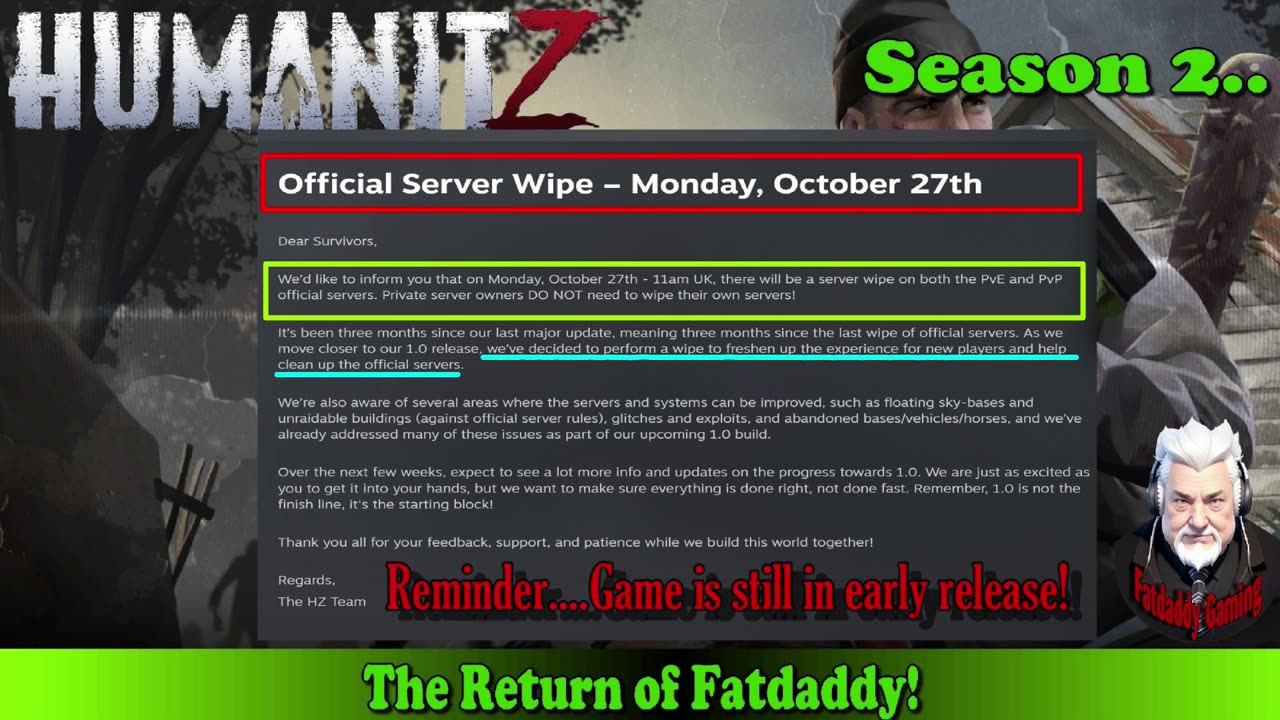 HZ server wipe
