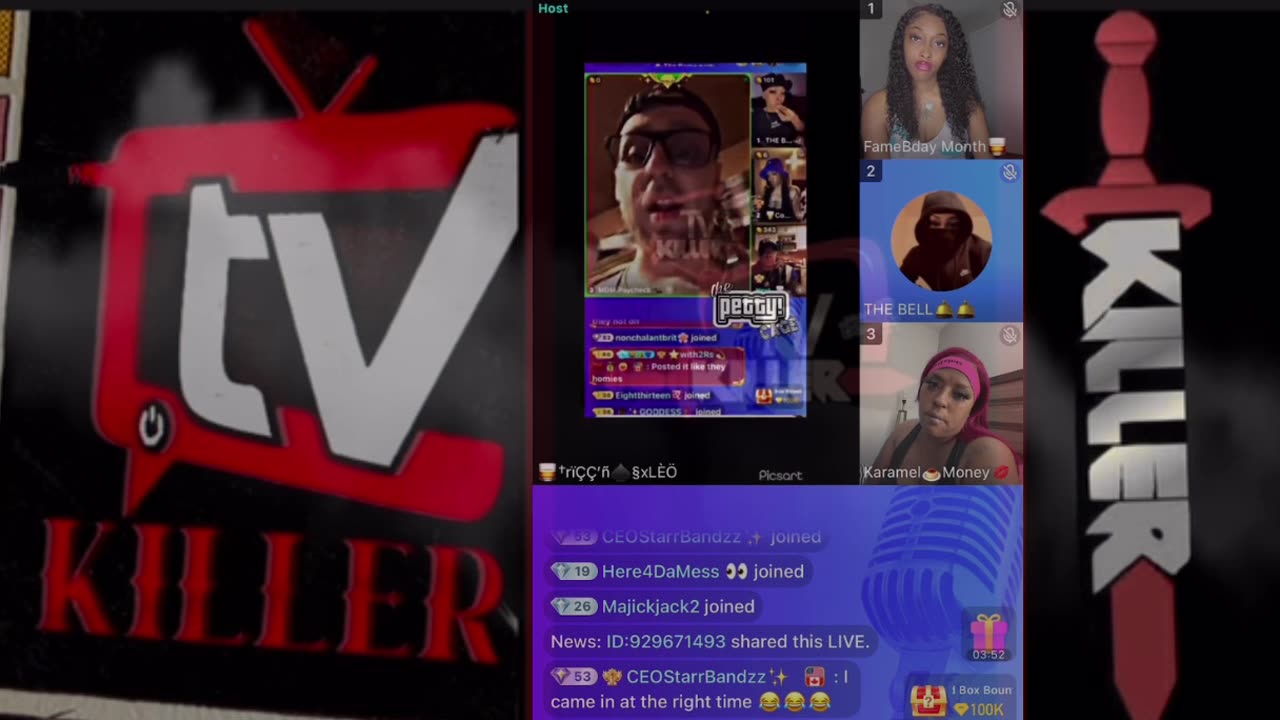 LEO’S PETTY CAGE SHOW B KEYS CRASHING OUT ON LIVE WITHECHER MOTHER