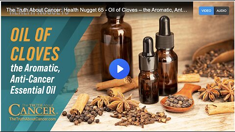 Clove oil, an aromatic anticancer essential oil.