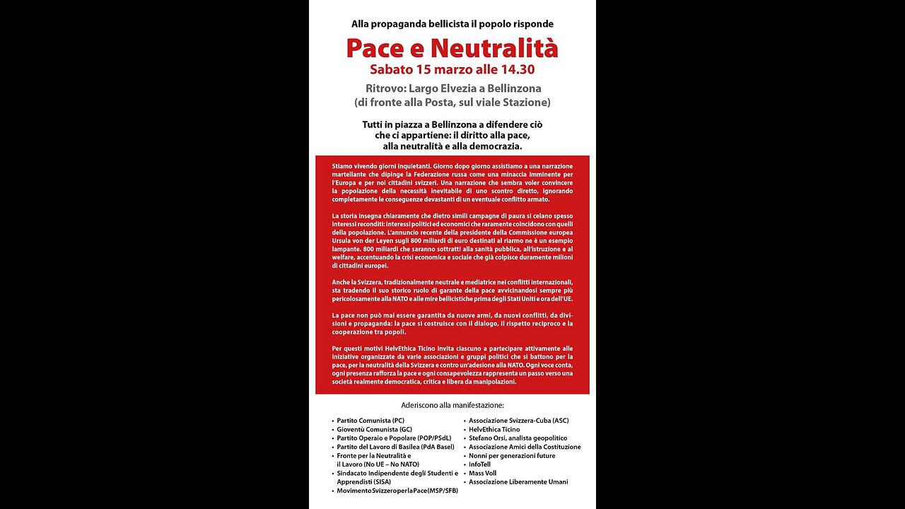 HelvEthica Ticino - NO GUERRA