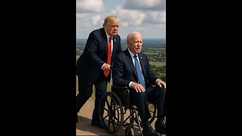 Trump shoves Biden