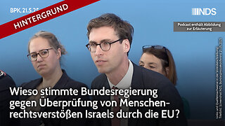 Wieso stimmte Regierung gegen Überprüfung von Menschenrechtsverstößen Israels durch die EU? BPK HG
