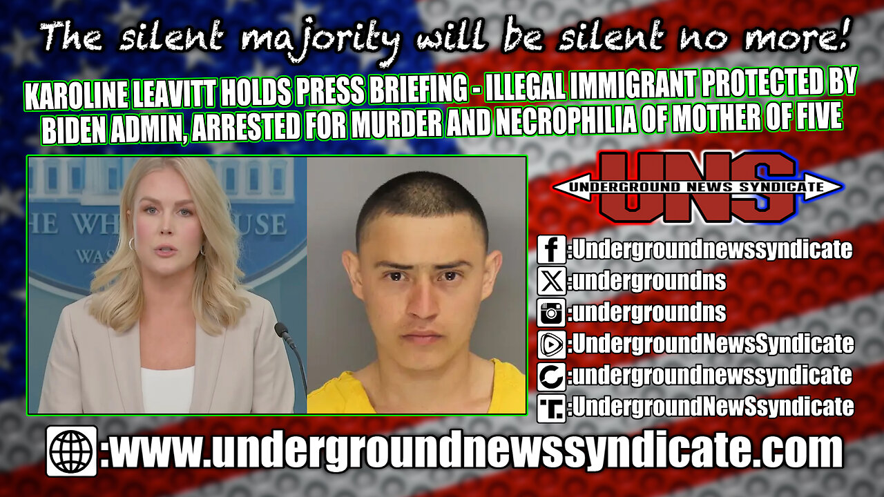 Leavitt Press Briefing - Illegal Alien Protected by Biden Arrested for Murder & Necrophilia
