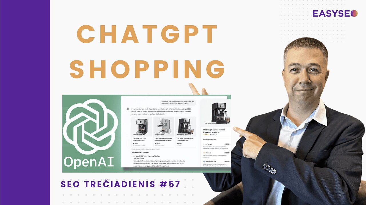 Kaip atsirasti tarp ChatGPT shopping rezultatų → SEO Trečiadienis #57