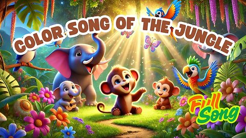 Color Song of the Jungle 🌴🎨 | Fun Nursery Rhyme About Colors for Kids