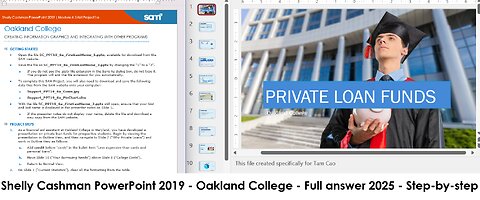 Shelly Cashman PowerPoint 2019 | Module 6: SAM Project 1a | Oakland College - Full answer 2025