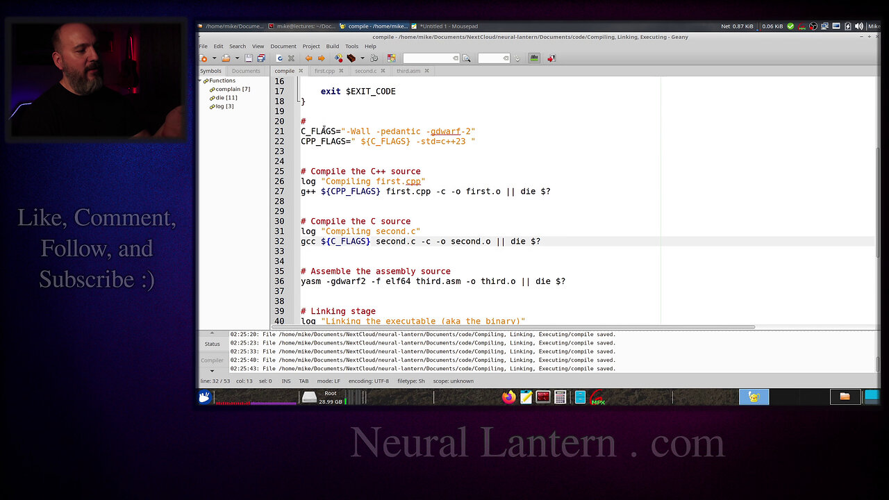 Compile, Link, Execute: A Beginner's Guide to Linux Programming with C++, C, and Assembly