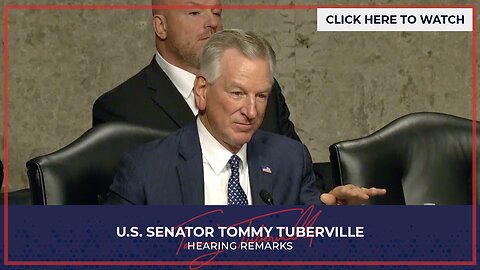 Senator Tuberville Speaks At Hearing with Secretary of the Navy and Commandant of the Marine Corps