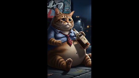 Heartbroken Fat Cat #shorts #orangecat #aicat #rumbleshorts