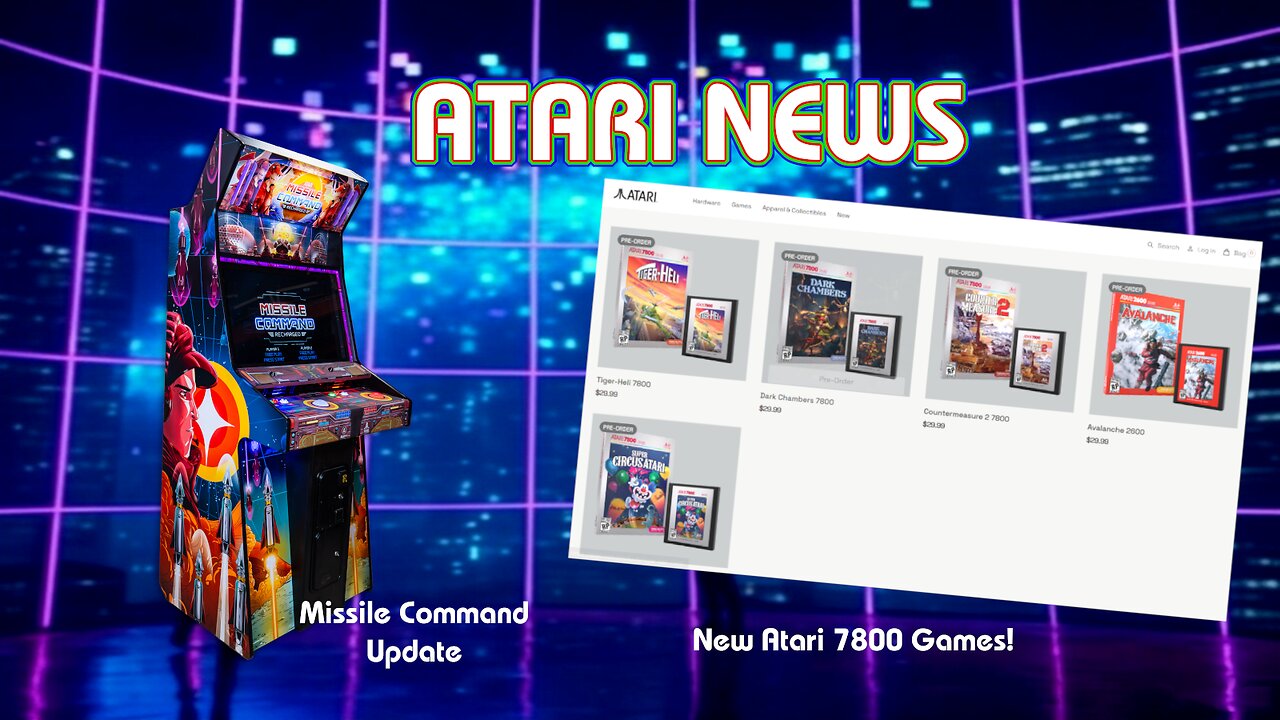 Atari Announces 5 Atari 7800+ Games (including Tiger-Heli) + Missile Command Recharged Update