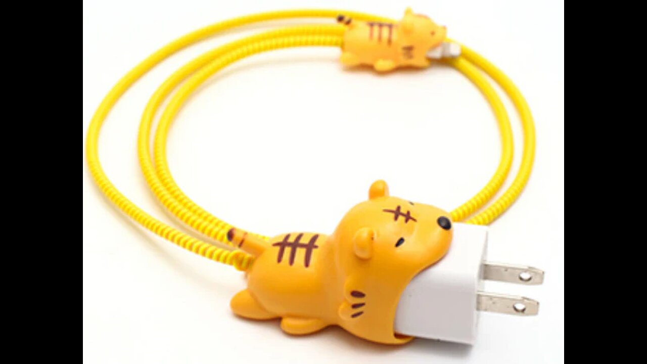 Cute Charging Cable Protector Set with Cable Protector and Dual Cable Cord Protectors, Breakproof
