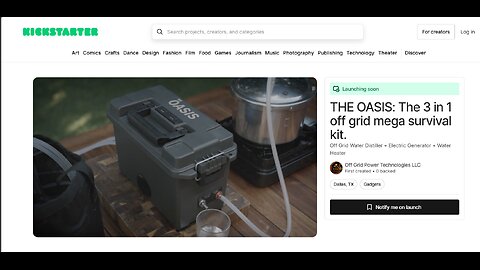 The Oasis Kickstarter KICKOFF..DEEP DISCOUNT!!!