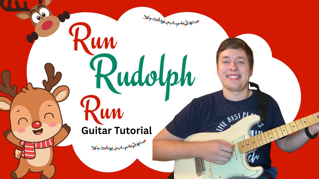 Run Rudolph Run Guitar Tutorial | Chords + Strumming