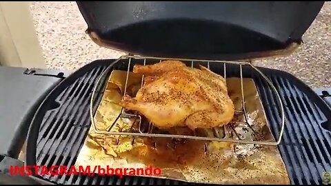 Roasted Chicken on a Weber Q 3200 - BBQ Rando