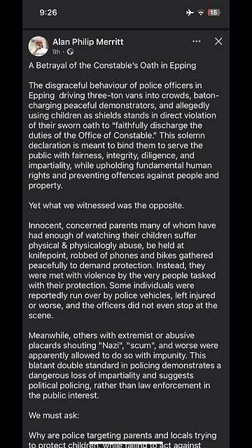 Allan Phillip Merritt : police in Epping