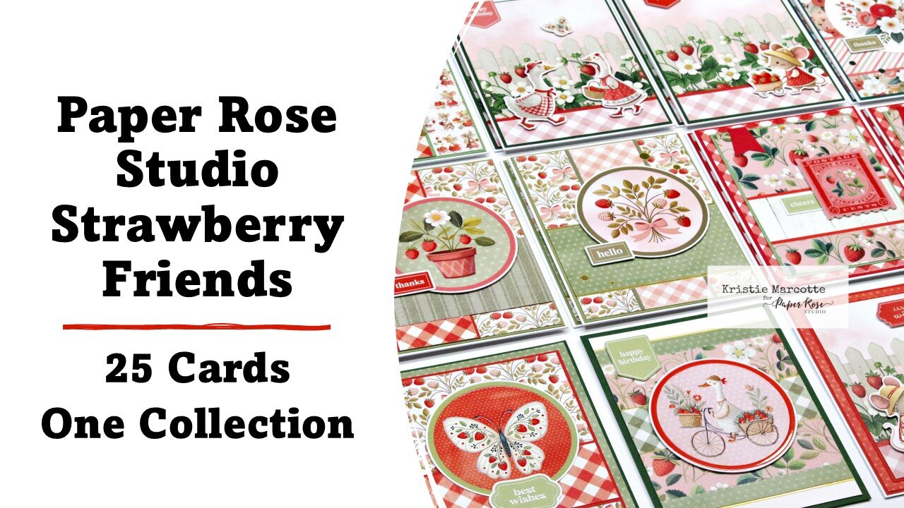 Paper Rose Studio | Strawberry Friends | 25 Cards One Collection