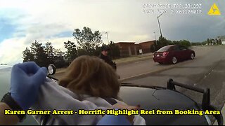 Karen Garner Arrest - Horrific Highlight Reel from Booking Area - Sarah Schielke