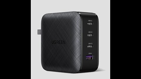 Multi-port Wall Charger, with Fast Charging Tech, 3 USB-C & 1 USB-A Port, for Phone, Tablet & Laptop