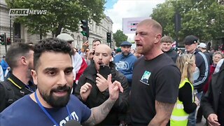 EPIC FAIL: Neo-Nazis Tried to Kick Avi Out of Tommy Robinson Rally!