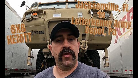8x8 HEMTT Military Truck with crane! Loading at Port in Florida going to Army Depot in Pa!