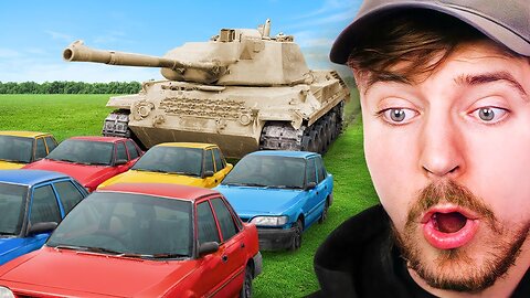 1 Tank vs 10 cars