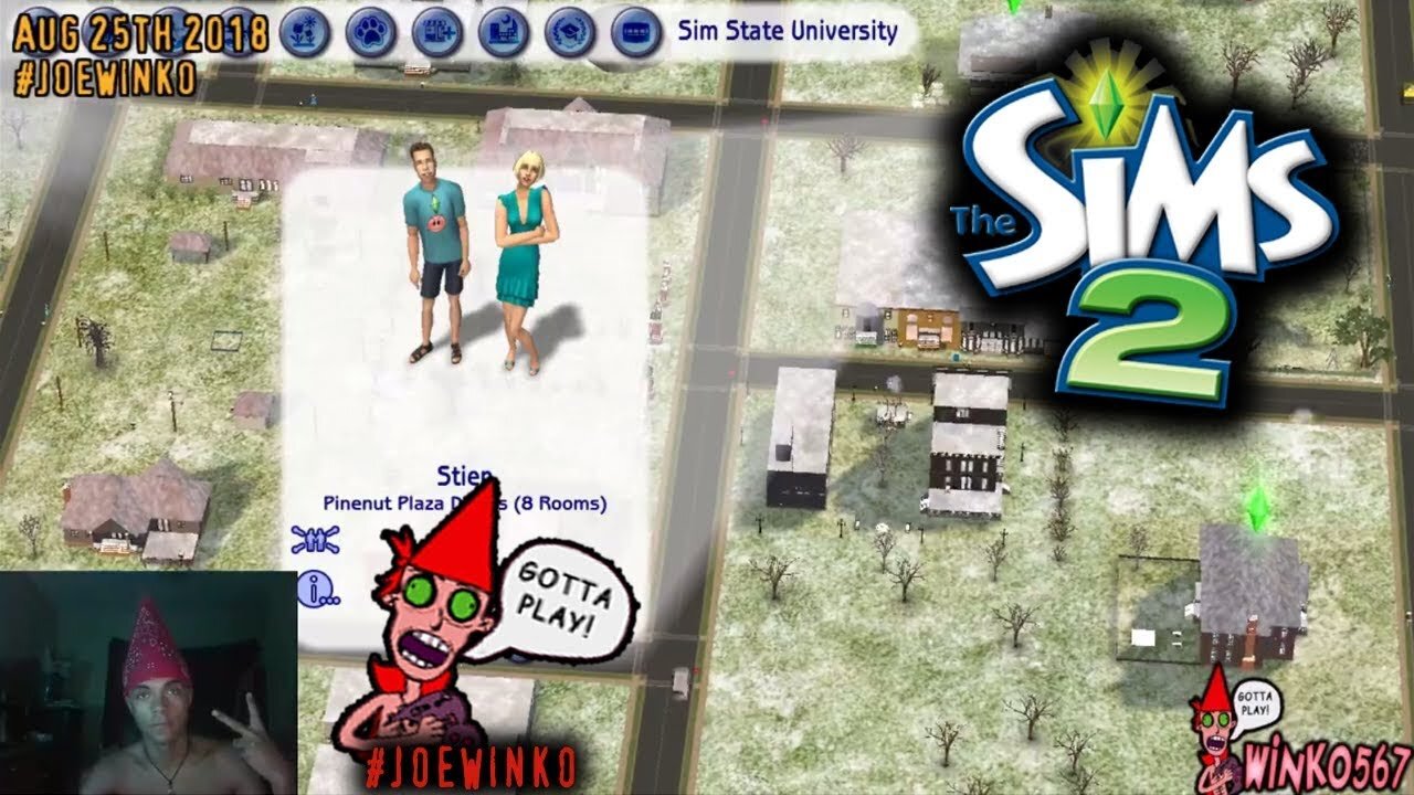 Jeff's College Life - Sims 2 Live Stream (Aug 25th 2018) - Joe Winko