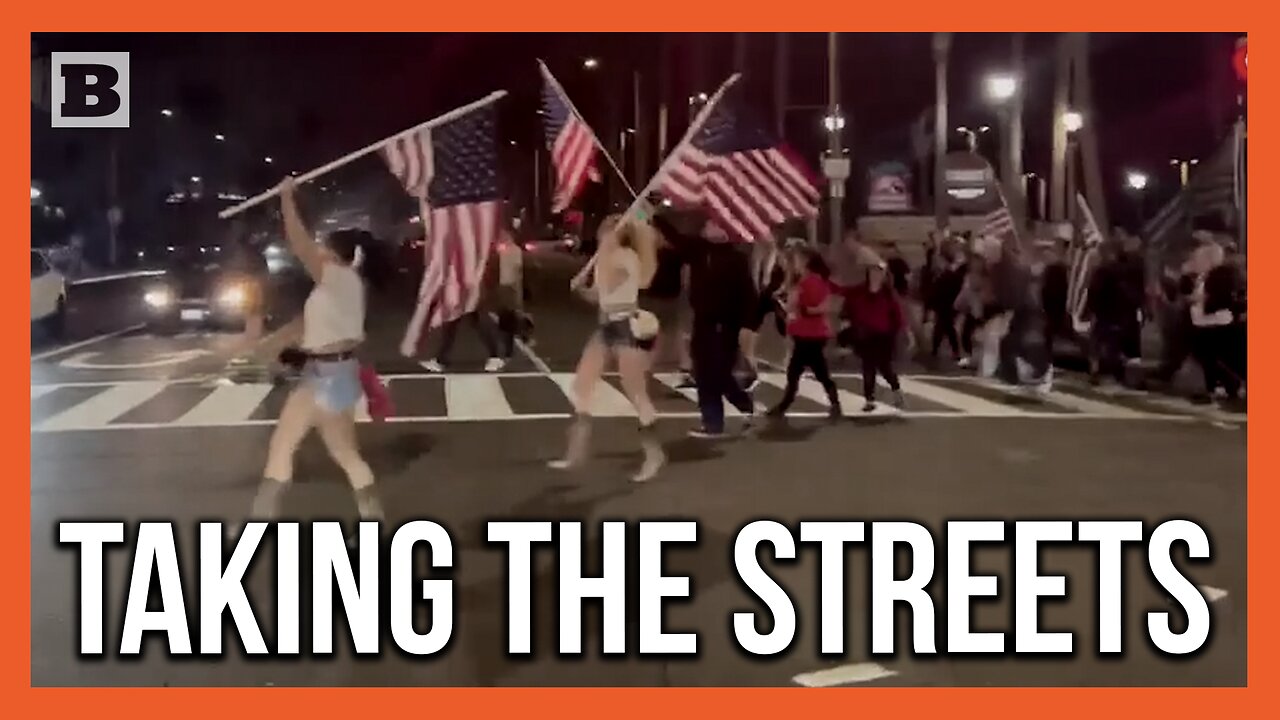 Massive Crowd Takes over Streets, Chants Charlie! at Huntington Beach Pier in California