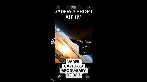 VADER: A AI SHORT FILM “Vader Captures Grogu