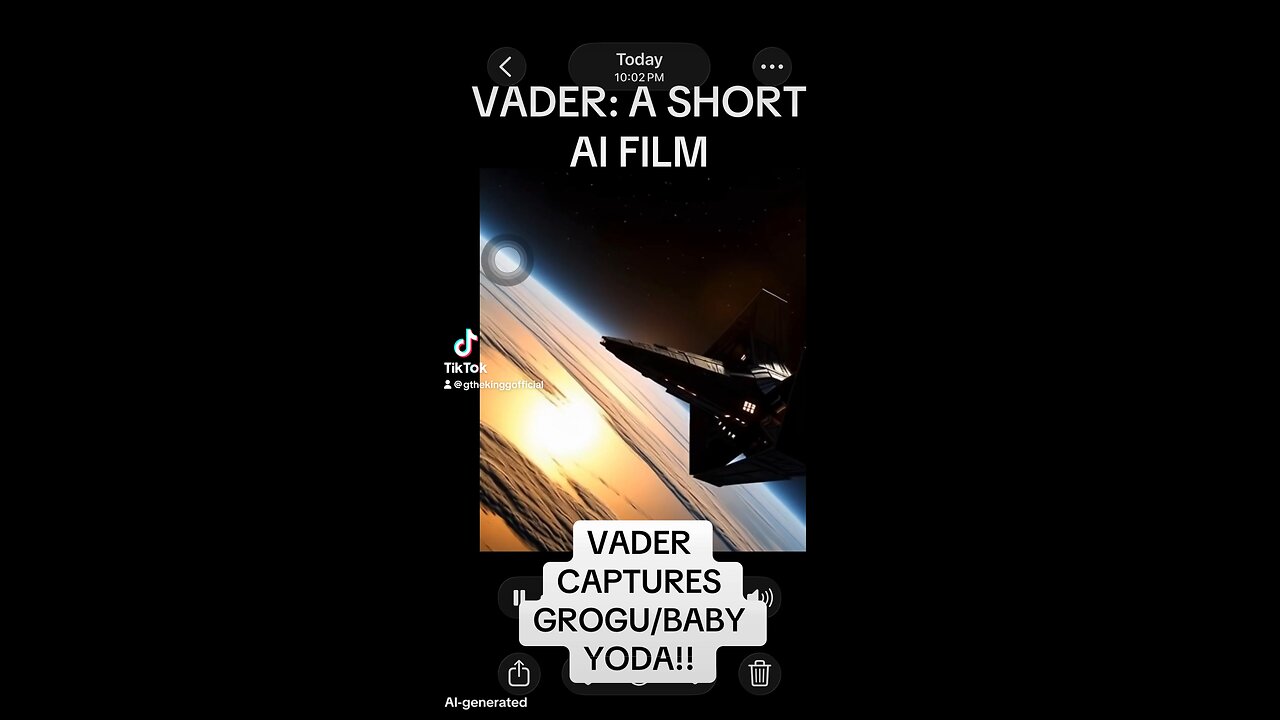 VADER: A AI SHORT FILM “Vader Captures Grogu