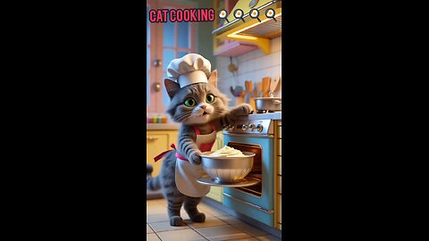 cat cooking 🍳🍳