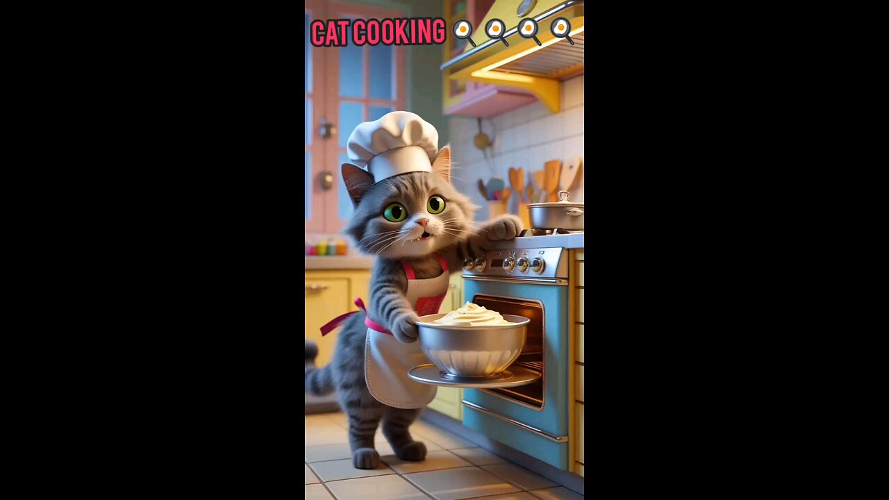 cat cooking 🍳🍳