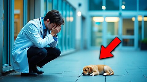 Puppy Keeps Following Doctor For HELP. When He Realizes Why, He Breaks Into Tears!