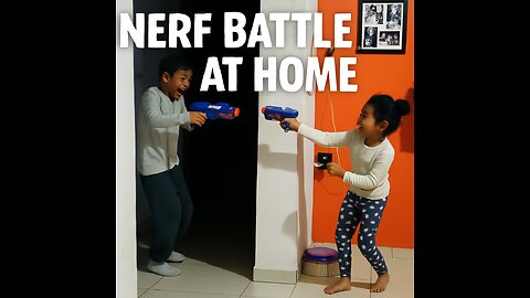 "Sibling Showdown! Nerf Battle at Home 🔫😂"