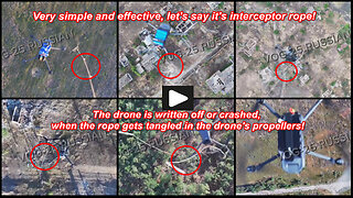 Russian drone with a "interceptor rope" knocks out Ukrainian drones