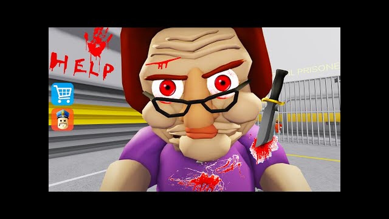 MAD BETTY UPDATE! BARRY'S PRISON RUN! Obby Walkthrough FULL GAME (#scaryobby) #Roblox
