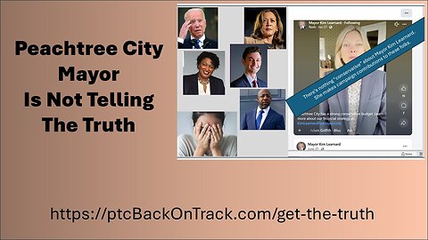 Peachtree City Georgia Mayor Learnard is Not Telling the Truth