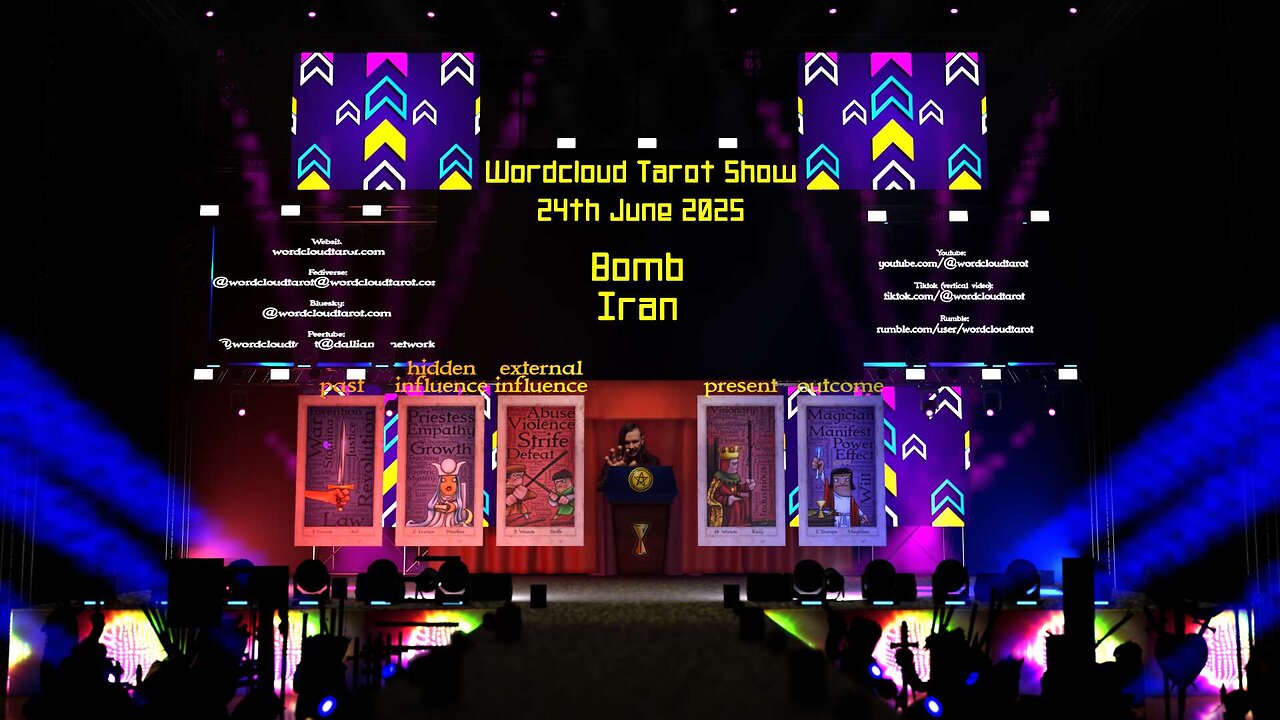 Bombing Iran - The Word Cloud Tarot Show - 24 Jun 2025