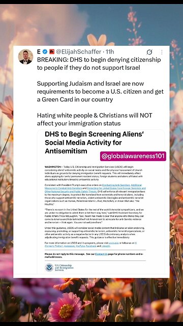 Trump DHS will deny green card and citizenship to people who don't support Israel