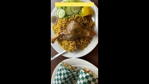 ⭕️Delicious Halal lamb shank in Som legacy restaurant in Winnipeg, Canada. #lambshank #halalfood