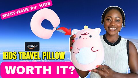 This CUTE Kids Travel Pillow Turns Into a Plushie 🧸✈️ | Amazon stocaggio 2-in-1 Travel Pillow Review