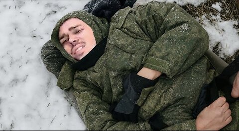 Extreme assault by a Russian Armed Forces soldier. Stepped on a mine during the assault