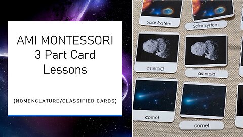 Montessori Classified Cards Lessons (3 part Cards, Nomenclature Lessons) + Enrichment of Vocab/Reading