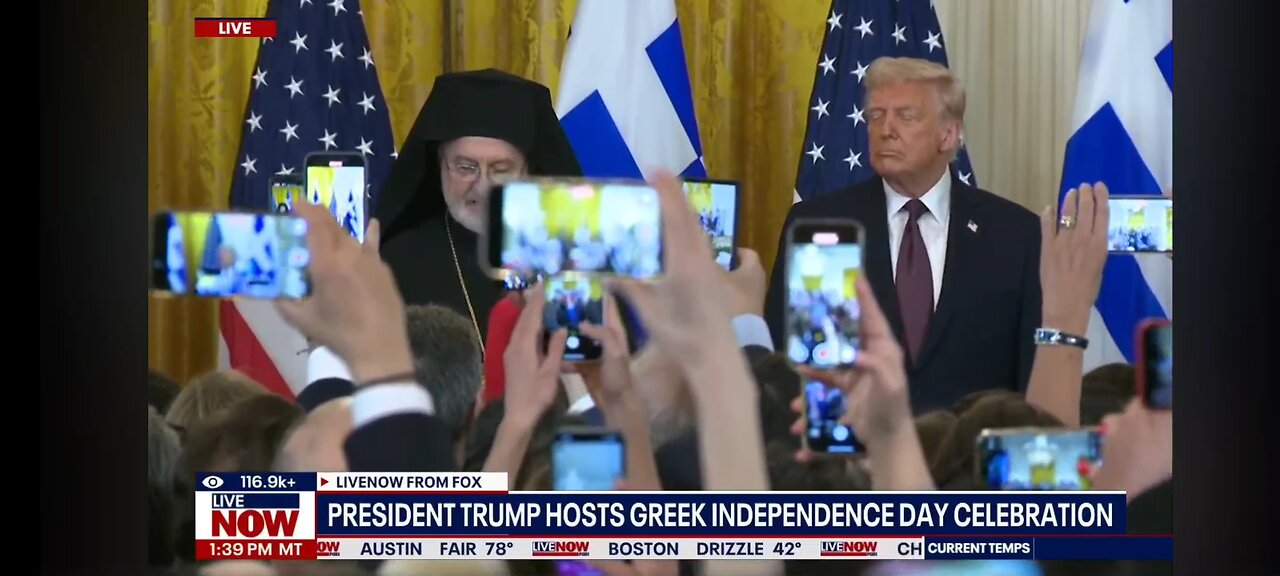 03/24/2025 President Trump meets with Greek Americans to honor Greece independence.