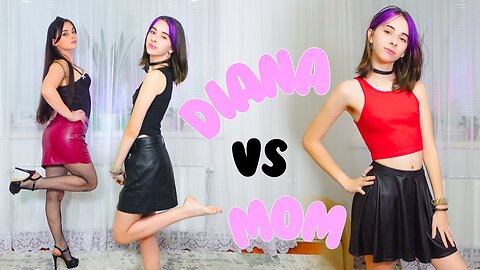Diana vs Mom Outfit Battle! Skirt Try on Haul 