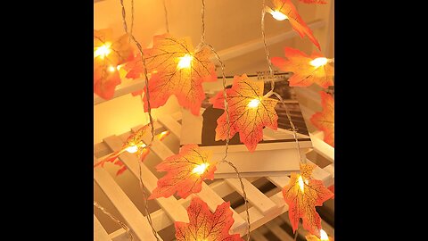 Maple Leaves Fairy Lights, for Party, Thanksgiving, Halloween Decor