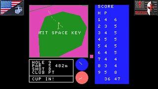 The Ending Sequence: "3-Dゴルフシミュレーション {#1A}" [Normal Mode] (MSX1) [JP Version]